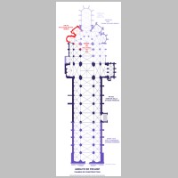 Abbaye de Fécamp Plan avec phases de construction, Jchancerel, Wikipedia.png